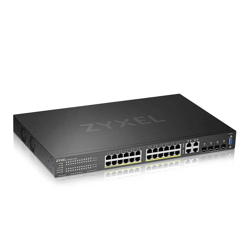 Zyxel GS2220-28HP Managed L2 Gigabit Ethernet (10/100/1000) Power over Ethernet (PoE) Black