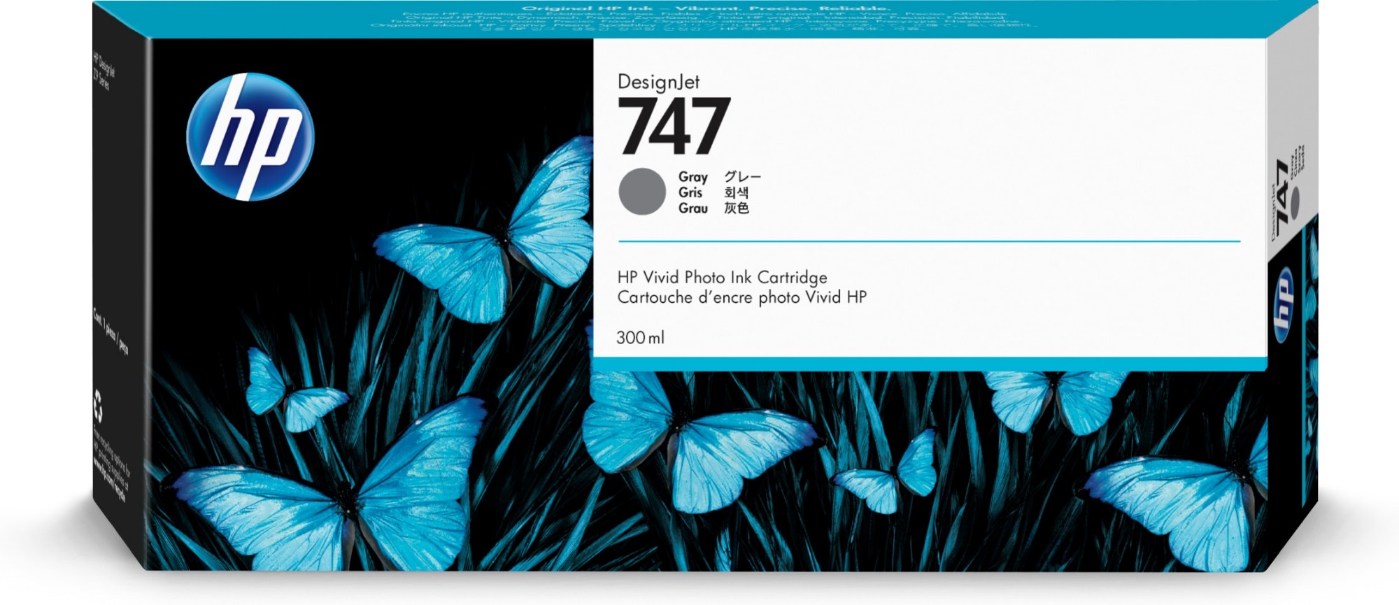 HP P2V86A/747 Ink cartridge gray 300ml for HP DesignJet Z 9+