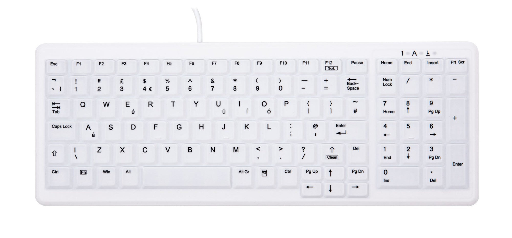 CHERRY AK-C7000 keyboard USB QWERTY UK English White