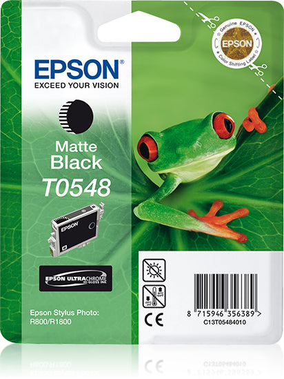 Epson C13T05484010/T0548 Ink cartridge black matt, 550 pages ISO/IEC 24711 13ml for Epson Stylus Photo R 800