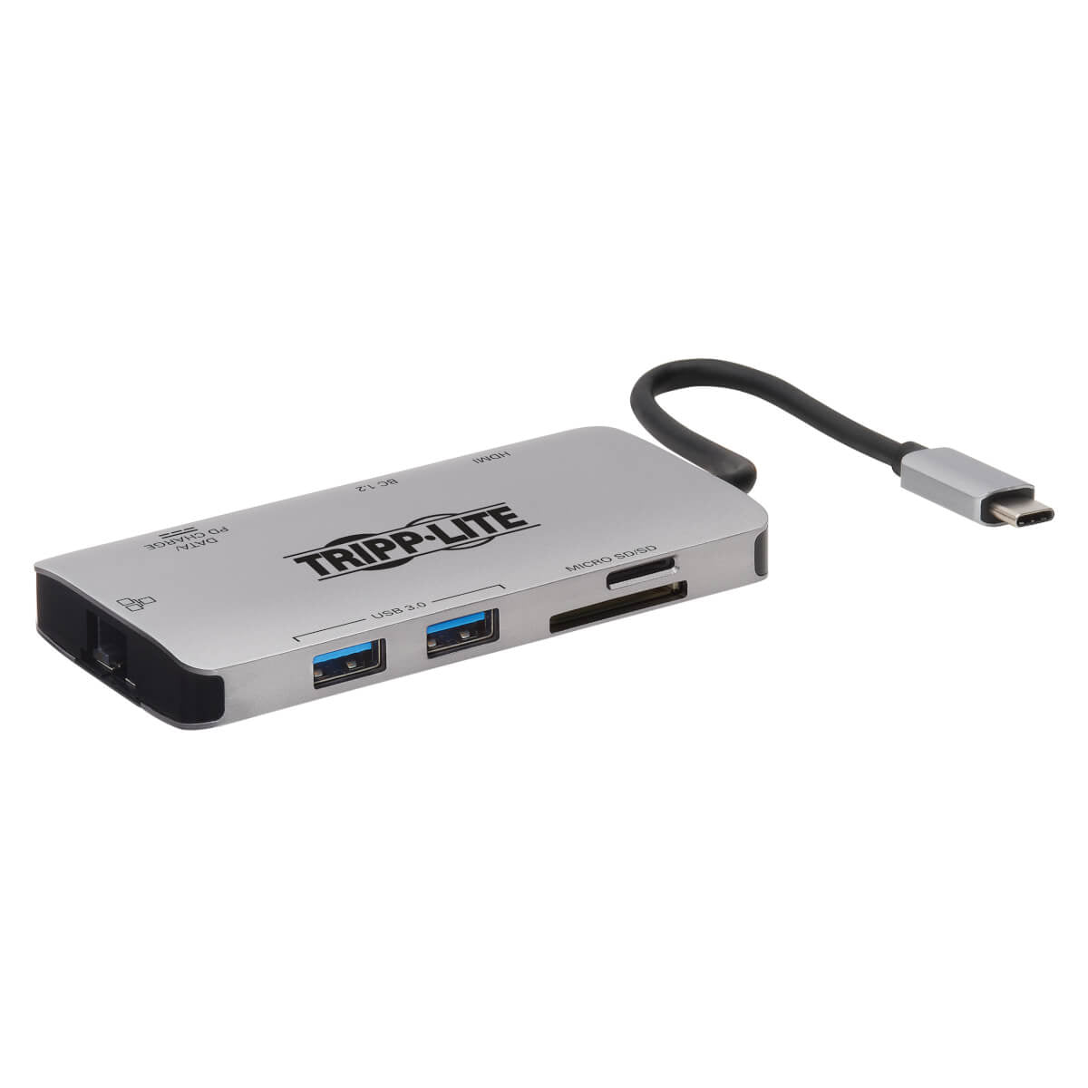 Tripp Lite U442-DOCK5-GY USB-C Dock - 4K HDMI, USB 3.x (5Gbps), USB-A/C Hub Ports, GbE, Memory Card, 100W PD Charging  - Computers - Tripp Lite