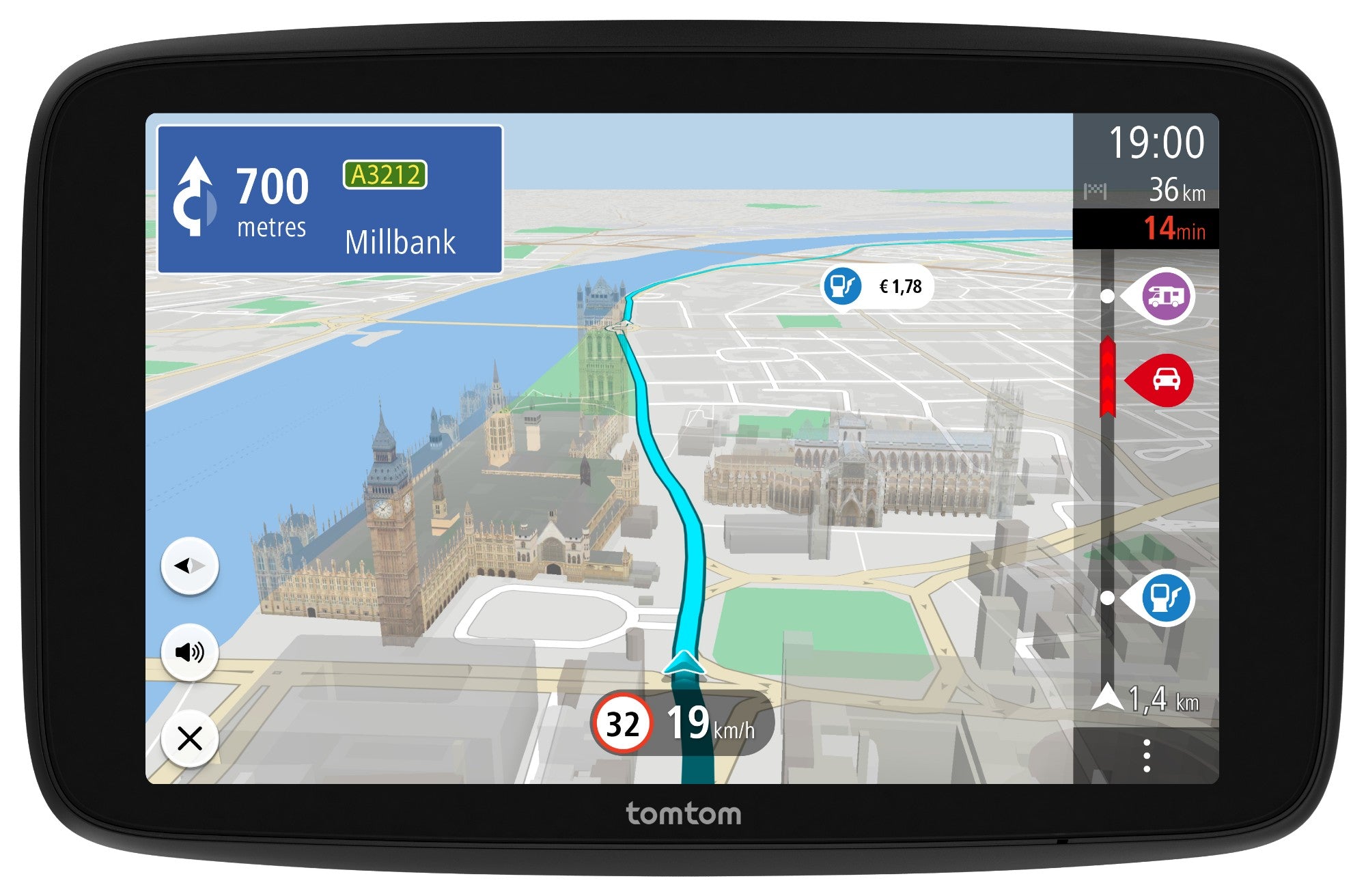 TomTom GO Camper Max navigator Fixed 17.8 cm (7") Touchscreen 400 g Black  - Telecom & Navigation - TomTom