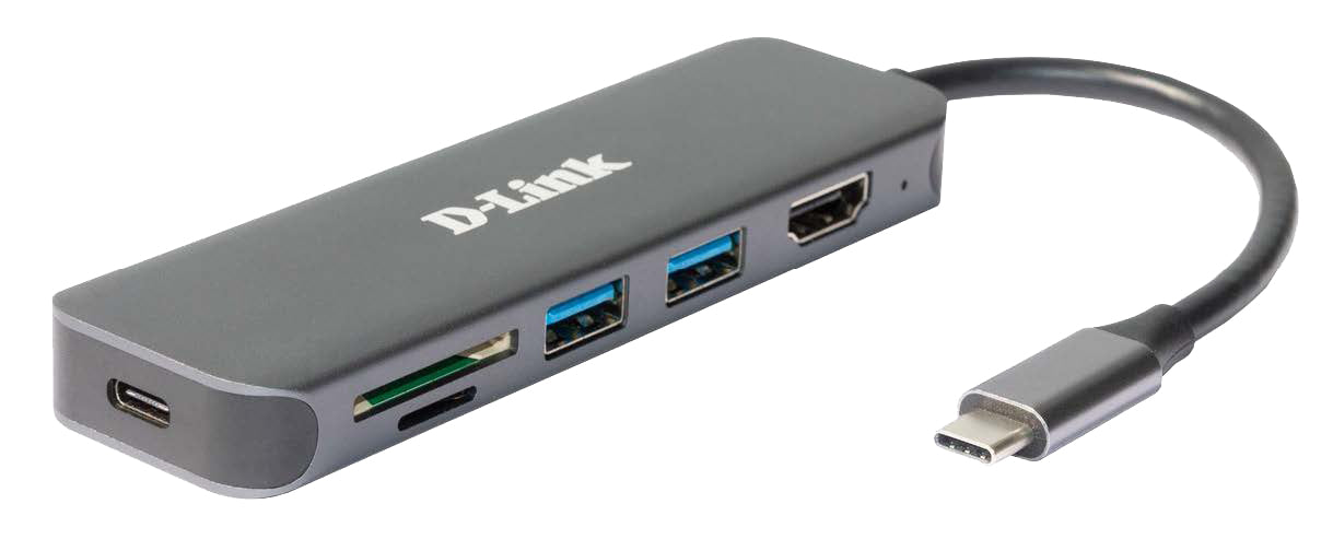 6-in-1 USB-C Hub with HDMI/Card Reader/Power Delivery DUB-2327