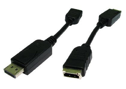Cables Direct HDHDPORT-005CAB video cable adapter 0.15 m DisplayPort HDMI Black