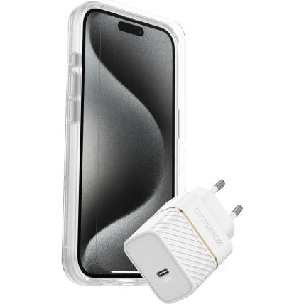 Protection + Power Kit iPhone 15 Pro (White Type – C)