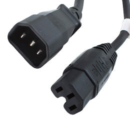 2m Power Cable - PDU to Switch IEC C14(M)-IEC C15(F)