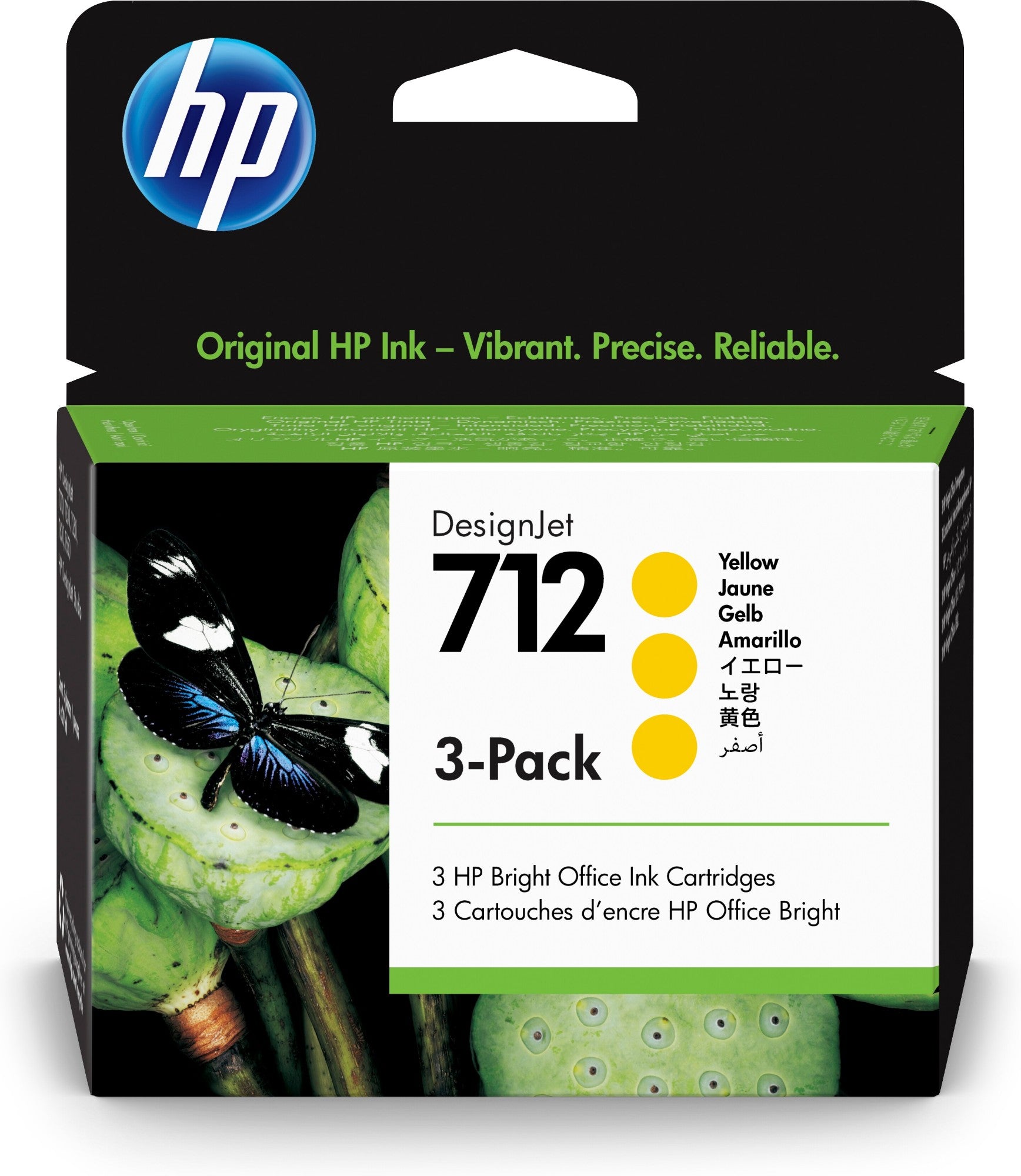 HP 3ED79A/712 Ink cartridge yellow multi pack 29ml Pack=3 for HP DesignJet T 200  - Printers & Scanners - HP