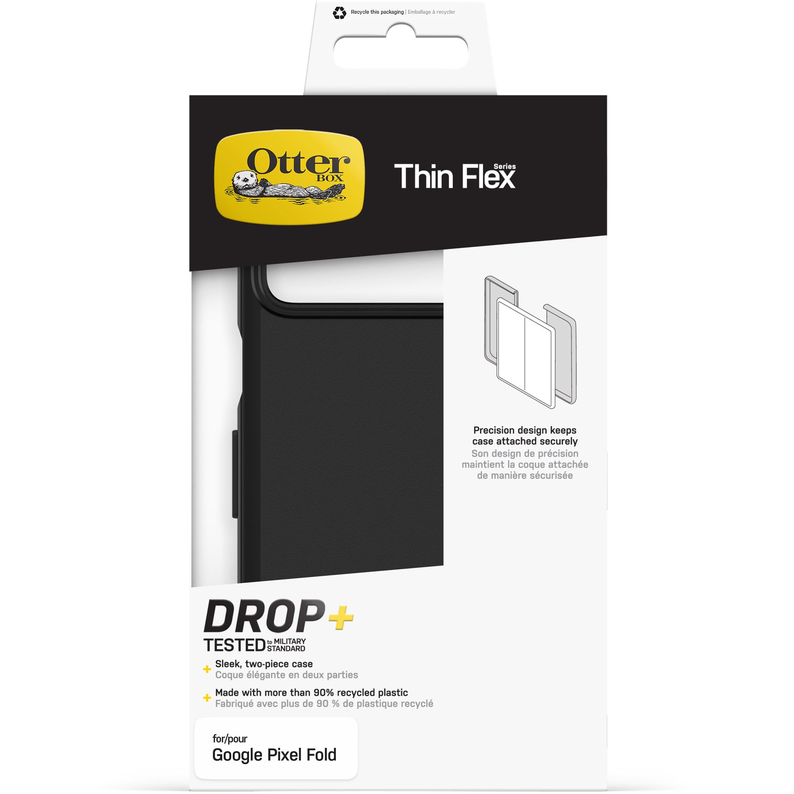 OtterBox Thin Flex Case for Google Pixel Fold, Shockproof, Drop proof, Sleek Two Piece Protective Case, Tested to Military Standard, for foldable phones, Black  - Telecom & Navigation - OtterBox