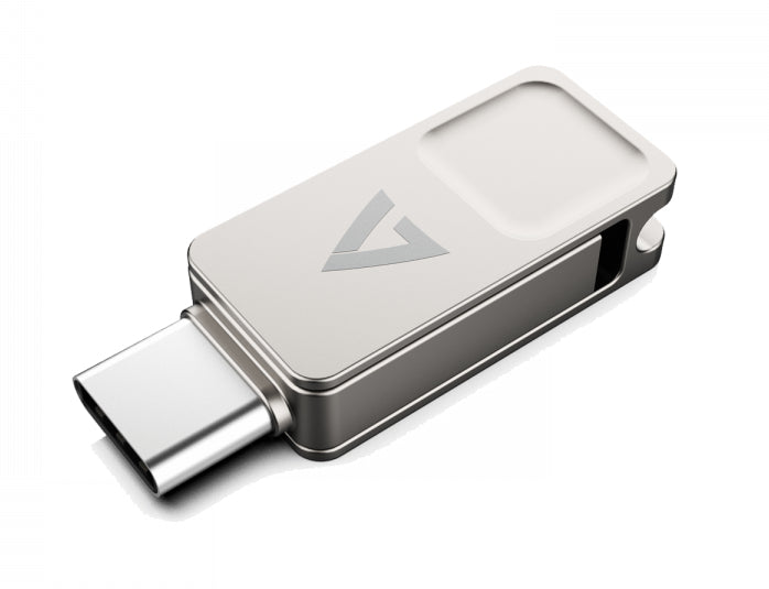 V7 VF3128GTC USB flash drive 128 GB USB Type-A / USB Type-C 3.2 Gen 1 (3.1 Gen 1) Silver