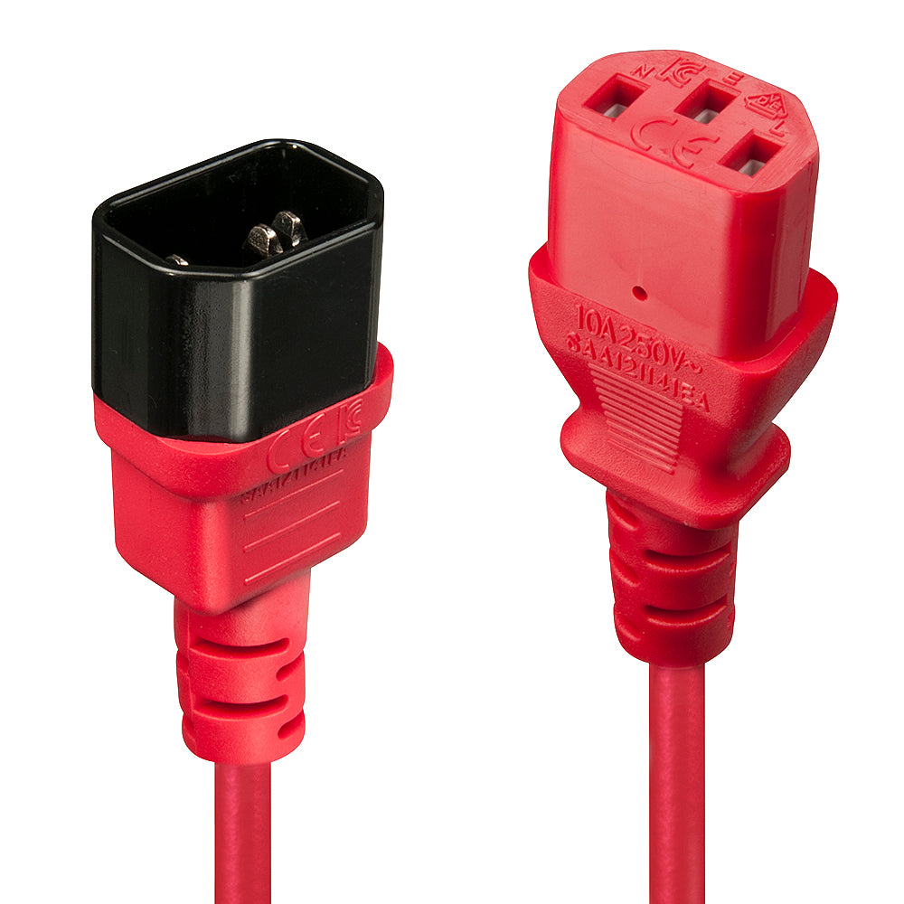 Lindy 2m IEC Extension Cable, Red