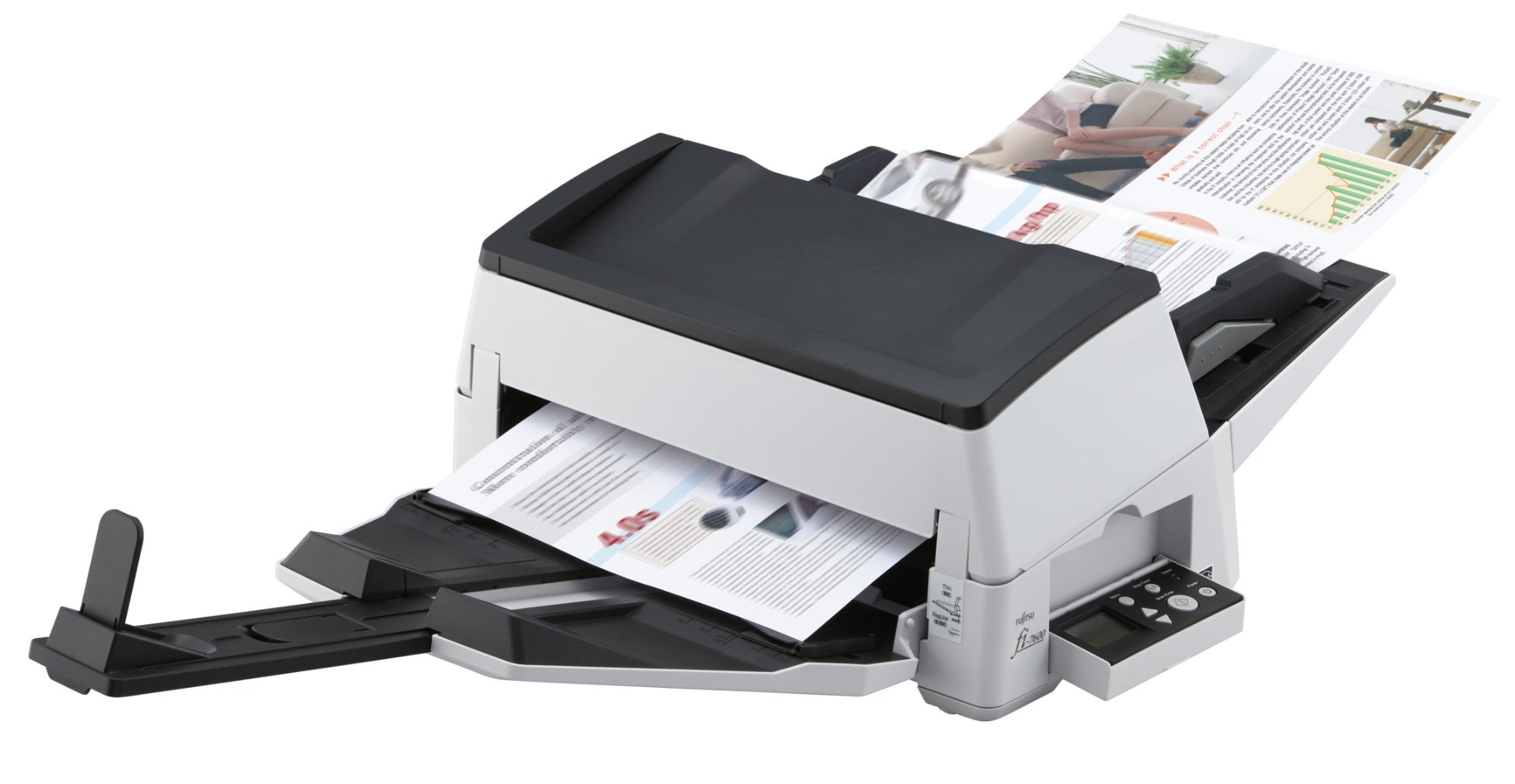 Ricoh fi-7600 ADF + Manual feed scanner 600 x 600 DPI A3 Black, White