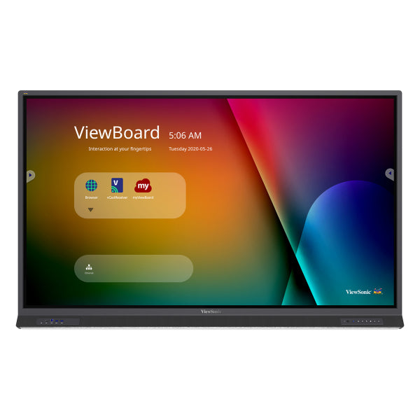 Viewsonic IFP7552-1A Signage Display Interactive flat panel 190.5 cm (75") Wi-Fi 400 cd/m² 4K Ultra HD Touchscreen Built-in processor Android