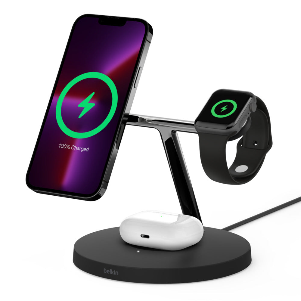 Belkin BOOST↑CHARGE PRO Headset, Smartphone, Smartwatch Black DC Wireless charging Fast charging Indoor  - Batteries & Power Supplies - Belkin