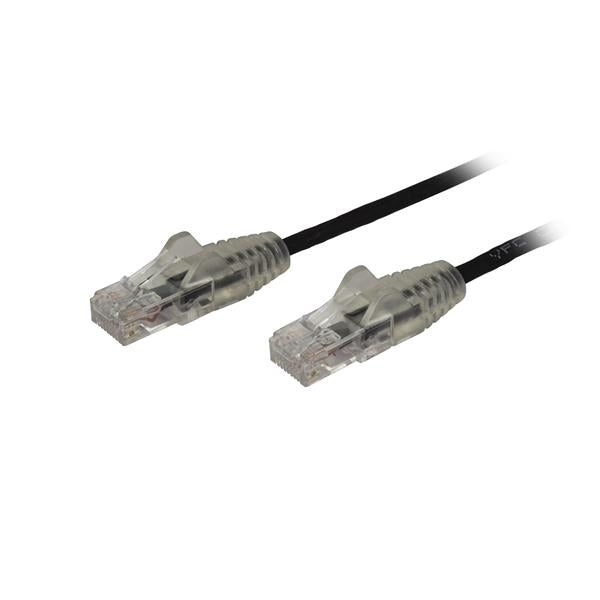 StarTech.com 2.5 m CAT6 Cable - Slim - Snagless RJ45 Connectors - Black  - Computer Cables - StarTech.com