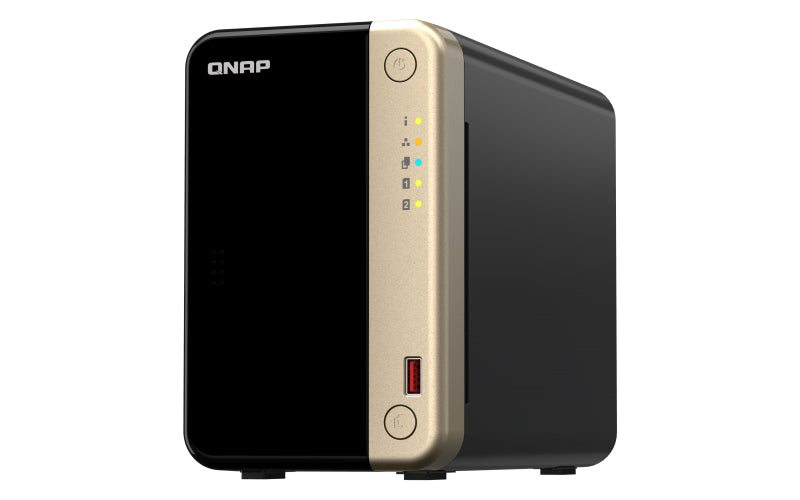 QNAP TS-264 NAS Tower Intel® Celeron® N5095 8 GB QNAP QTS Black, Gold  - Data Storage - QNAP