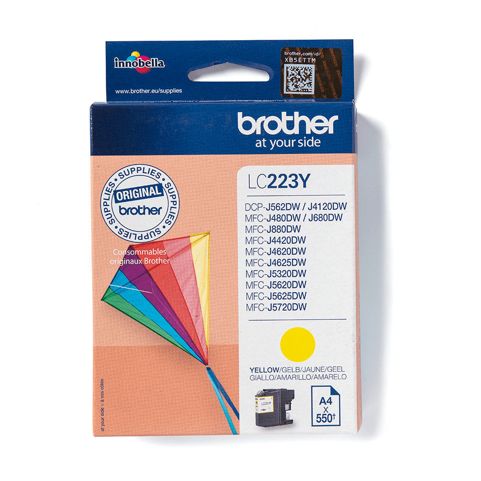 Brother LC-223Y Ink cartridge yellow, 550 pages ISO/IEC 24711 5.9ml for Brother DCP-J 562/MFC-J 4420/MFC-J 5320