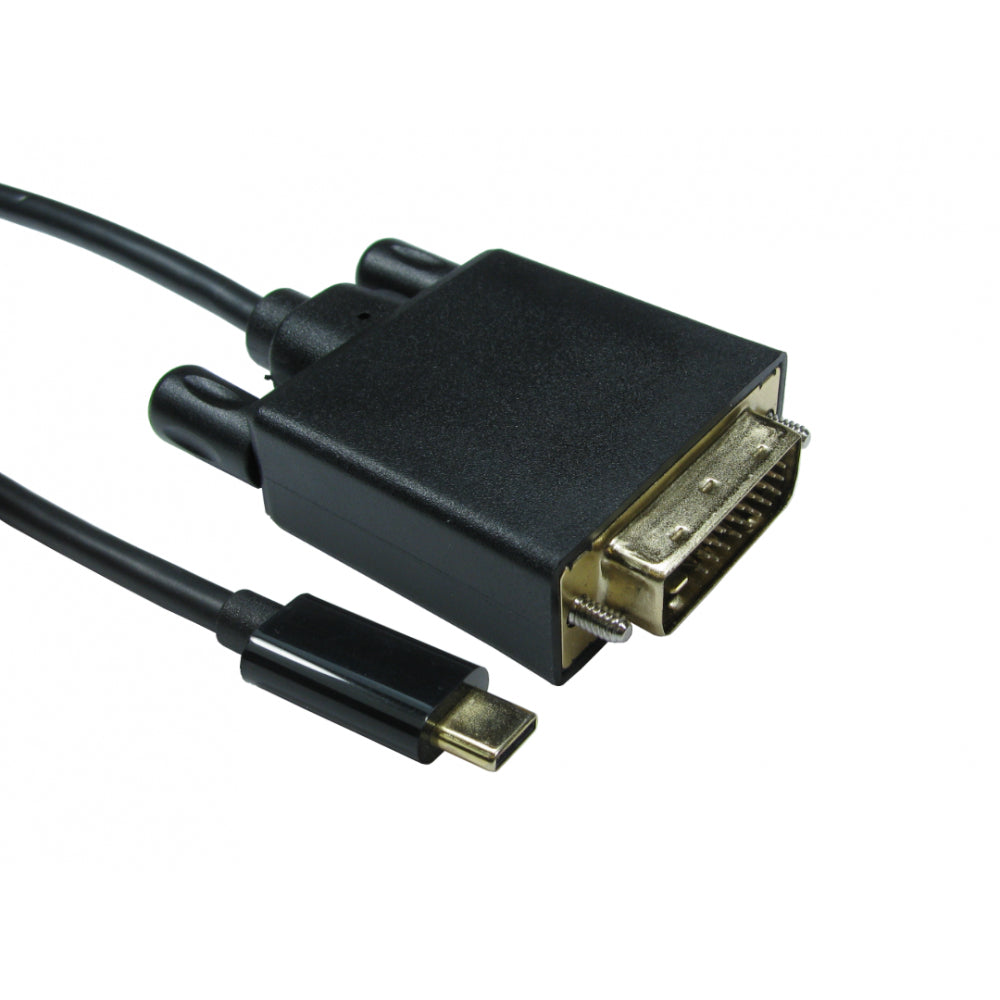 Cables Direct USB C to DVI 4k @ 30HZ 2 m USB Type-C Black  - Computer Cables - Cables Direct