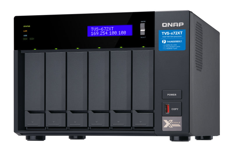 QNAP TVS-672XT NAS Tower Ethernet LAN Black
