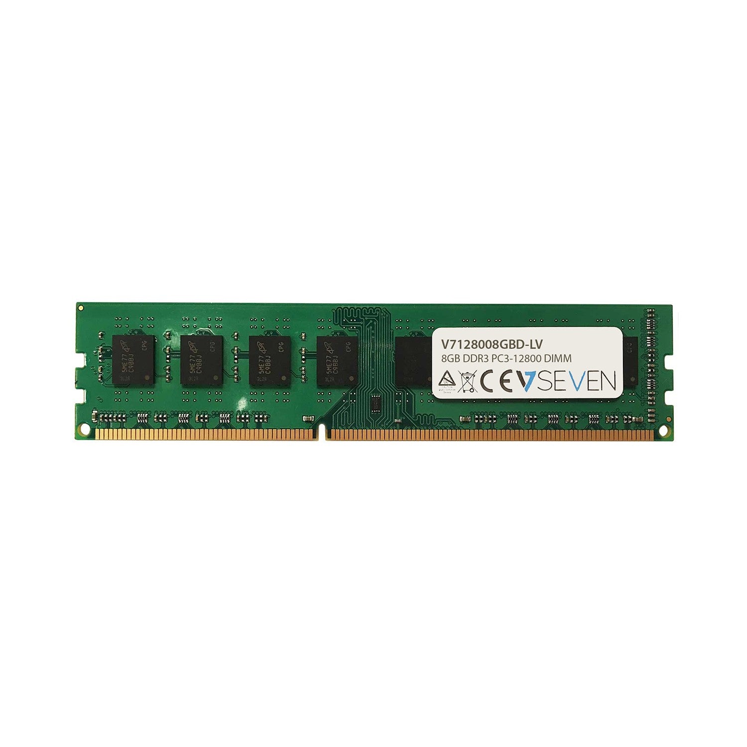 V7 8GB DDR3 PC3L-12800 1600MHz DIMM Desktop Memory Module - V7128008GBD-LV