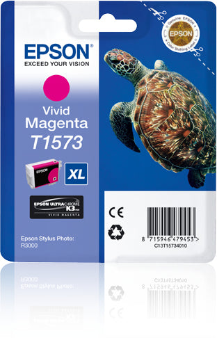Epson C13T15734010/T1573 Ink cartridge magenta, 2.3K pages 25.9ml for Epson Stylus Photo R 3000