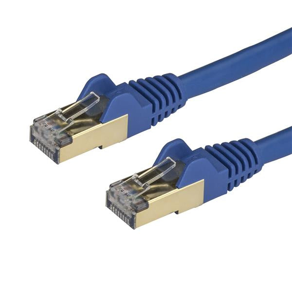 StarTech.com 1m CAT6a Ethernet Cable - 10 Gigabit Shielded Snagless RJ45 100W PoE Patch Cord - 10GbE STP Network Cable w/Strain Relief - Blue Fluke Tested/Wiring is UL Certified/TIA