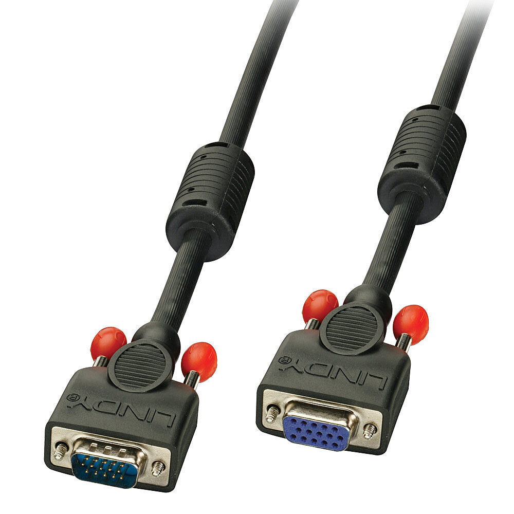 Lindy 0.5m Premium SVGA Monitor Extension Cable, Black