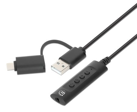 USB-C & USB-A to 3.5 mm Stereo Audio Aux Adapter Cable