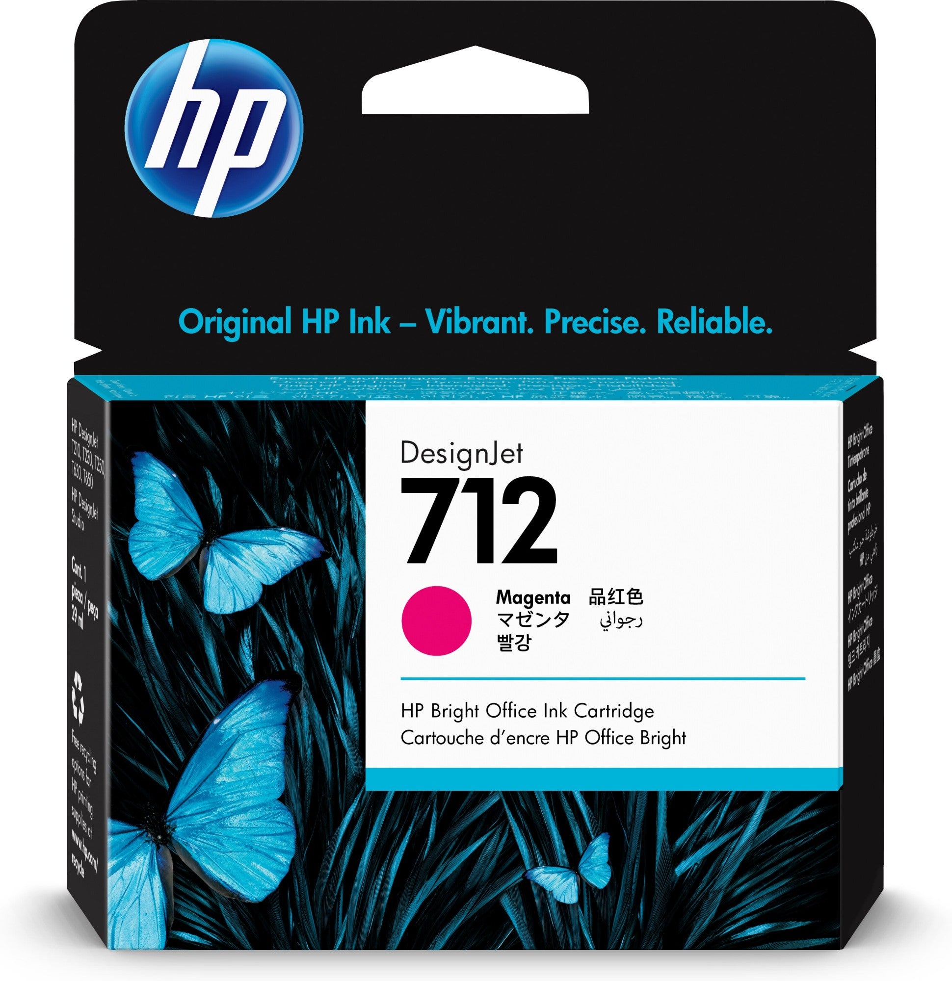 HP 3ED68A/712 Ink cartridge magenta 29ml for HP DesignJet T 200  - Printers & Scanners - HP