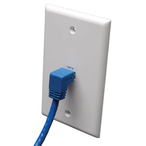 Tripp Lite N204-010-BL-DN Down-Angle Cat6 Gigabit Molded UTP Ethernet Cable (RJ45 Right-Angle Down M to RJ45 M), Blue, 10 ft. (3.05 m)  - Computer Cables - Tripp Lite