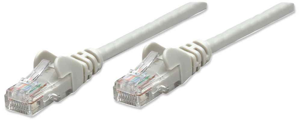 Intellinet Network Patch Cable, Cat5e, 7.5m, Grey, CCA, U/UTP, PVC, RJ45, Gold Plated Contacts, Snagless, Booted, Lifetime Warranty, Polybag