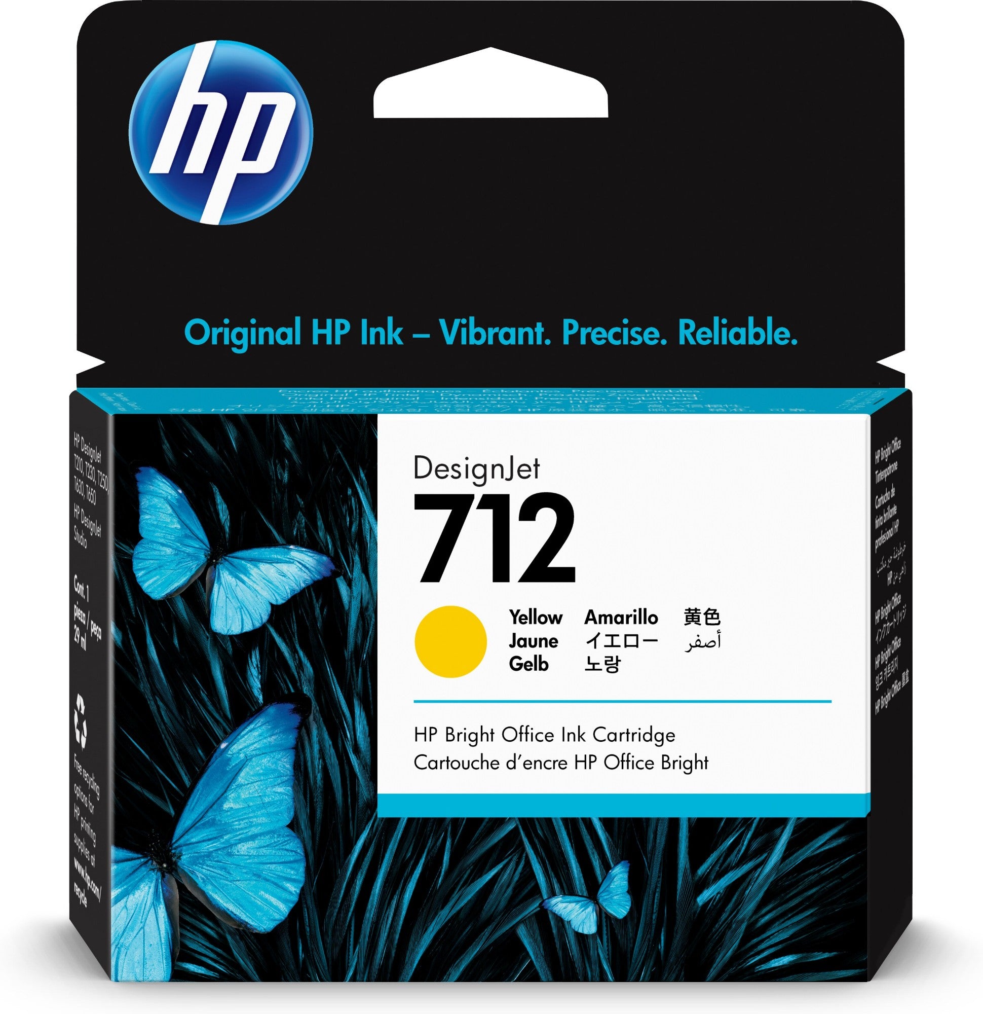 HP 3ED69A/712 Ink cartridge yellow 29ml for HP DesignJet T 200  - Printers & Scanners - HP