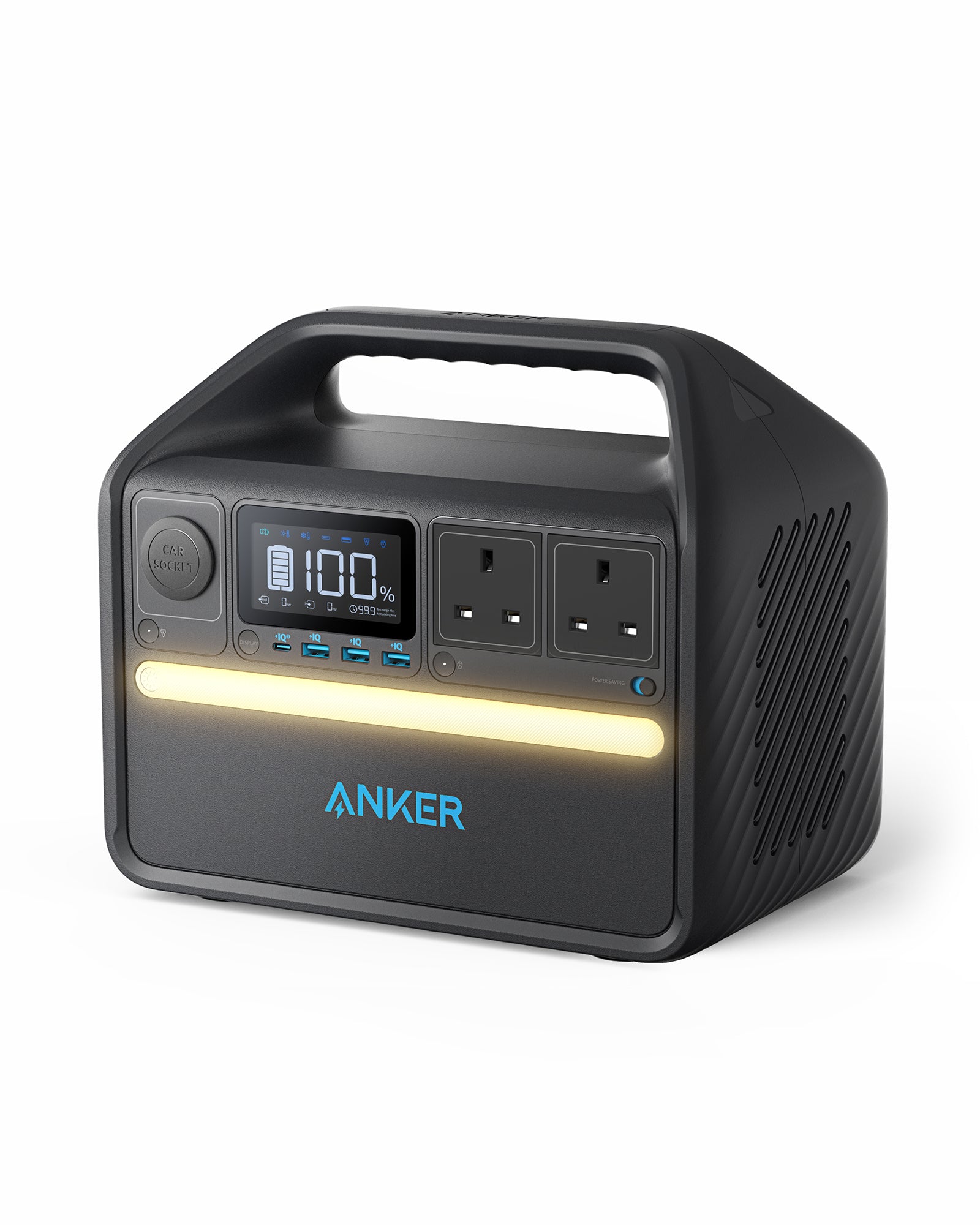 Anker 535 Portable Power Station, Portable Generator 512Wh (PowerHouse 512Wh), 500W 9 - Port Outdoor Generator with 4 AC Outlets, 60W USB - C PD Output, LED Light for Camping, RV, Emergencies, and More