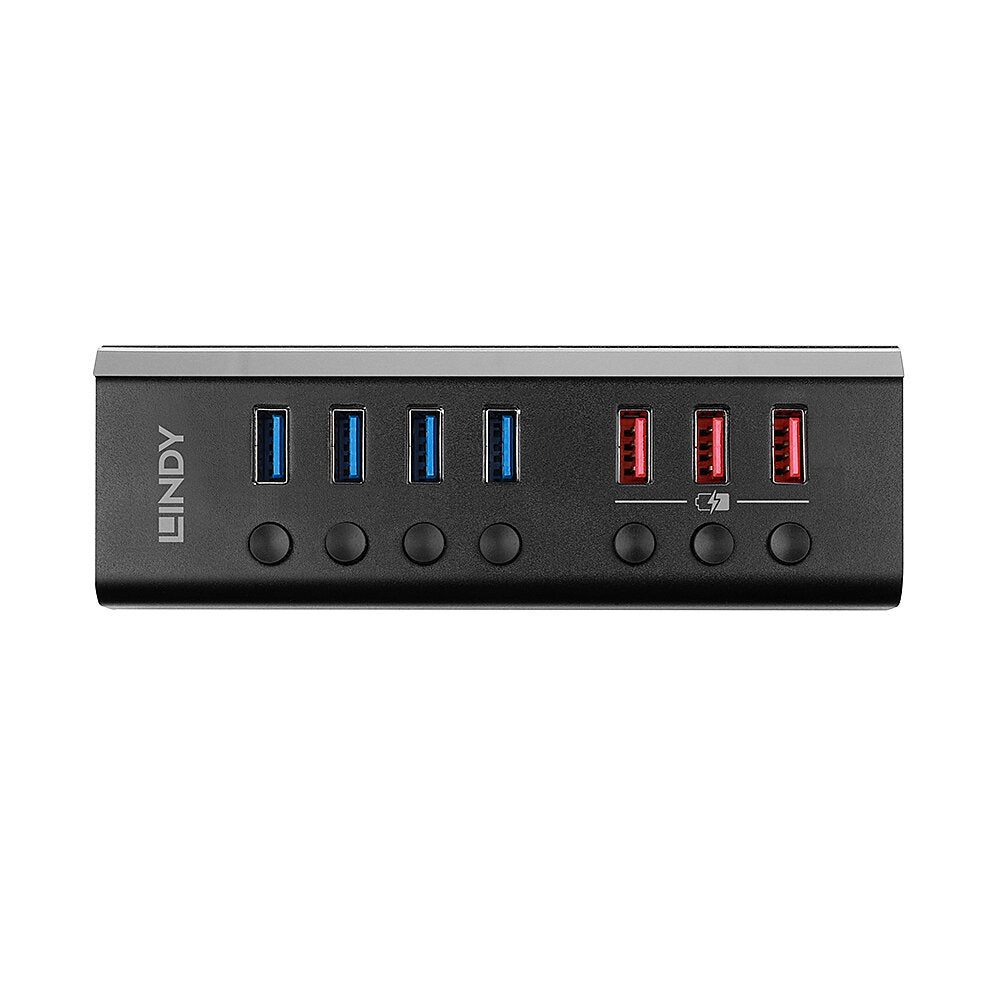 Lindy 4 Port USB 3.0 Hub with 3 Quick Charge 3.0 Ports  - Computer Components - Lindy