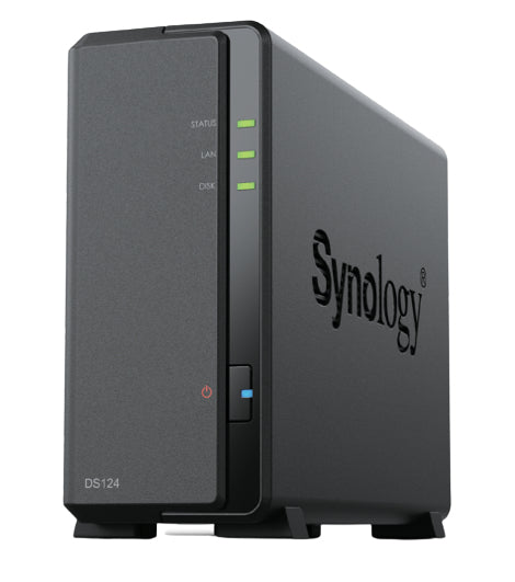 Synology DiskStation DS124 NAS/storage server Desktop Realtek RTD1619B 1 GB DDR4 DiskStation Manager Black  - Data Storage - Synology