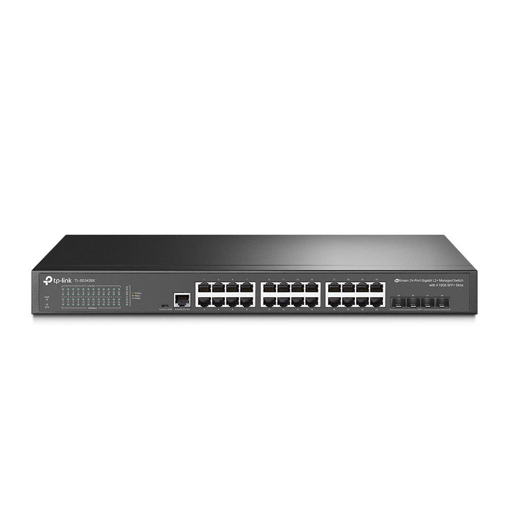 TP-Link JetStream 24-Port Gigabit L2+ Managed Switch with 4 10GE SFP+ Slots  - Networking - TP-LINK