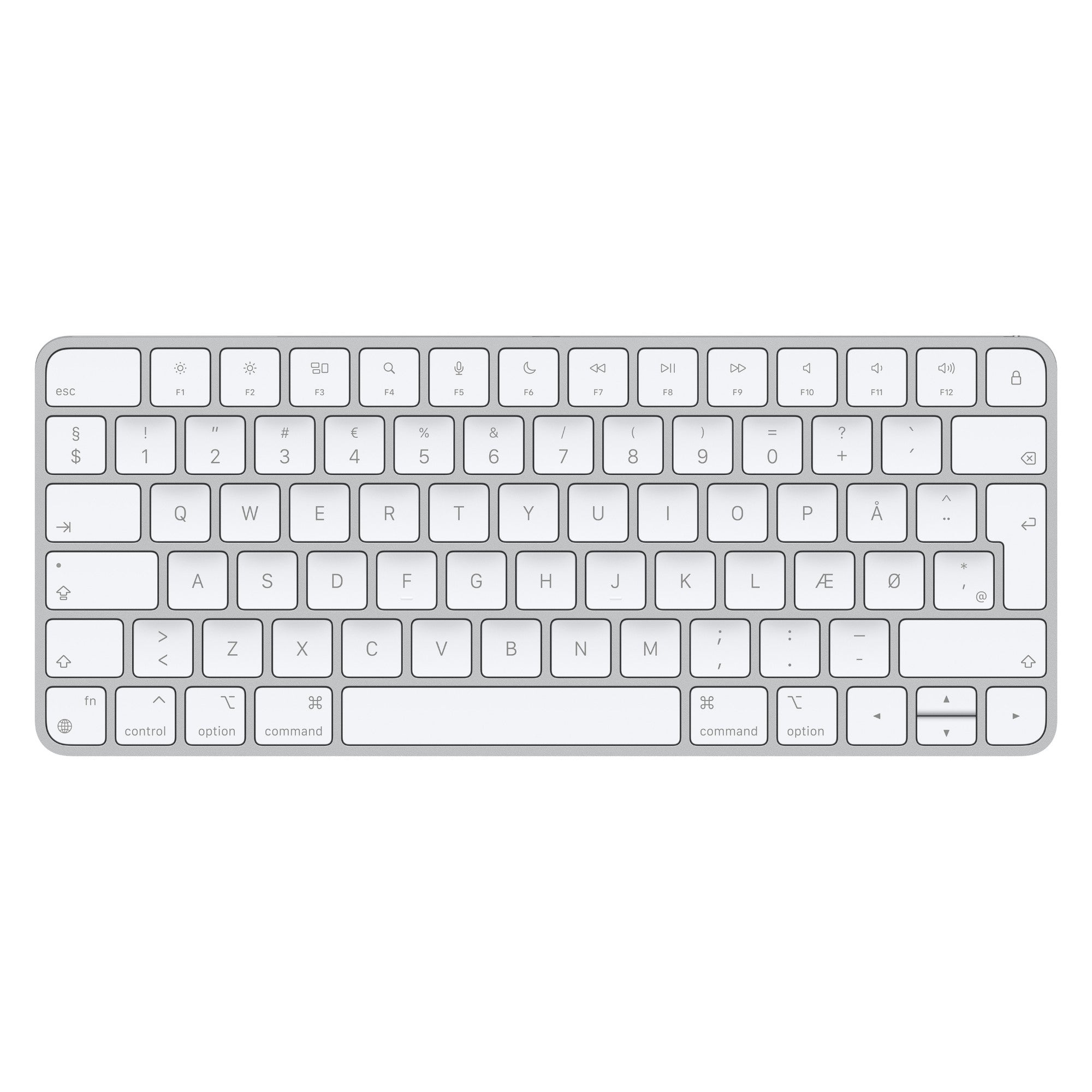 Apple Magic keyboard Universal USB + Bluetooth Danish Aluminium, White  - Data Input Devices - Apple