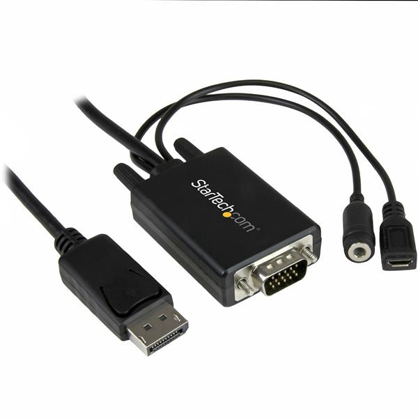 StarTech.com DisplayPort to VGA Adapter Cable with Audio - 6ft (2m)