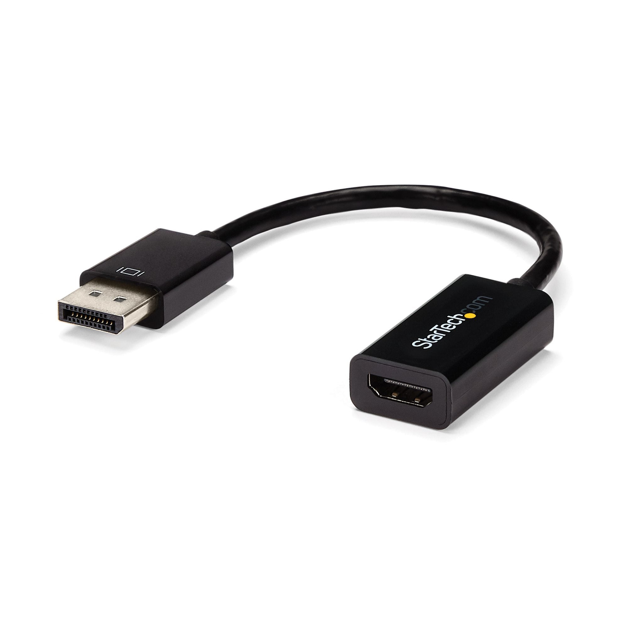 StarTech.com DisplayPort to HDMI Adapter - 4K 30Hz Active DisplayPort to HDMI Video Converter - DP to HDMI Monitor/TV/Display Cable Adapter Dongle - Ultra HD DP 1.2 to HDMI 1.4 Adapter