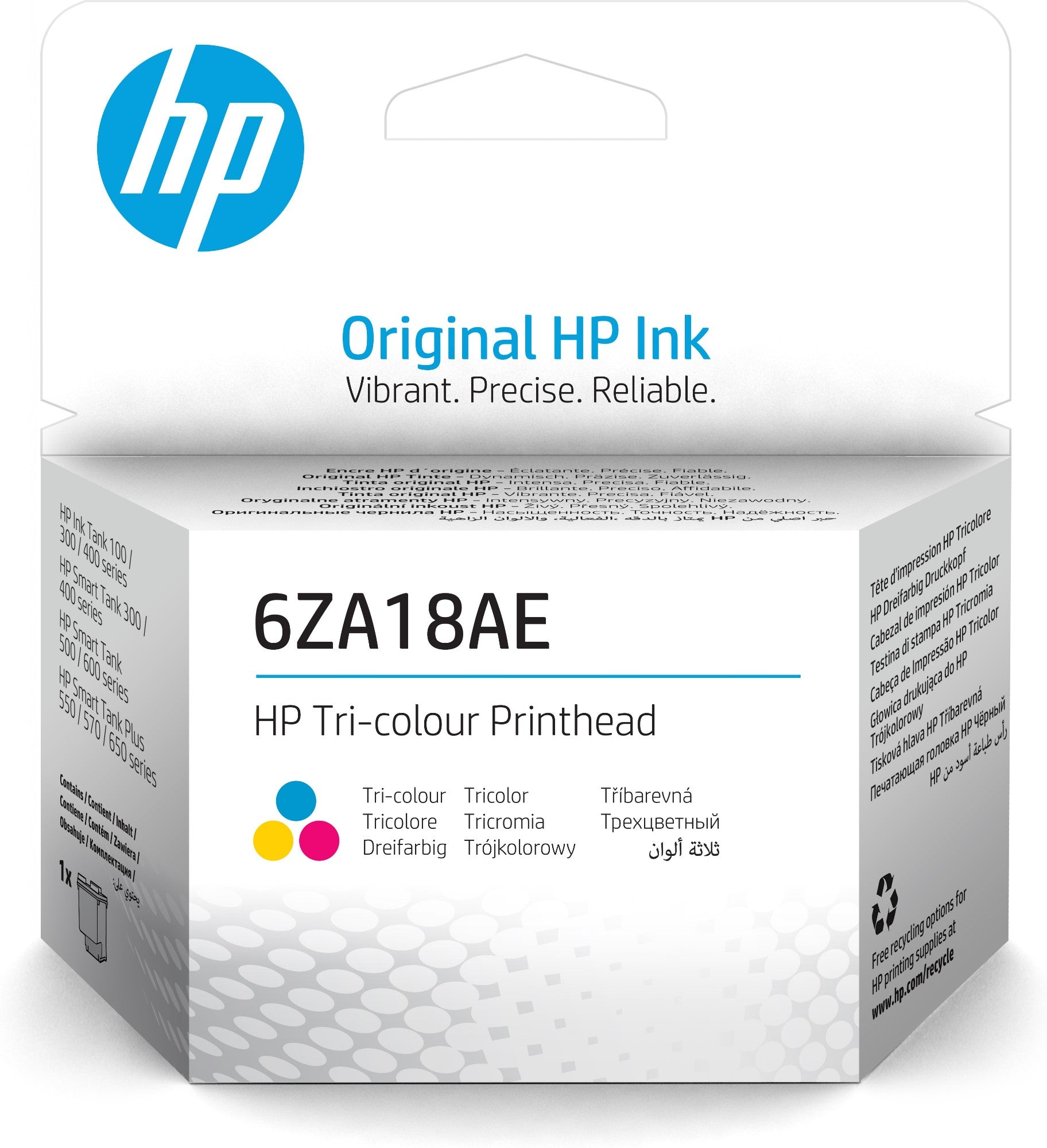 HP 6ZA18AE Printhead C,M,Y for Smart Tank Plus 555/ 559/ Wireless 455/ 457/ 5107  - Printers & Scanners - HP