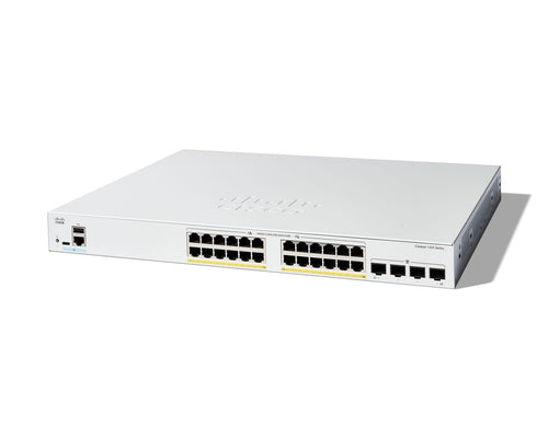 Cisco Catalyst 1200-24FP-4G Smart Switch, 24 Port GE, Full PoE, 4x1GE SFP, Limited Lifetime Protection (C1200-24FP-4G)  - Networking - Cisco