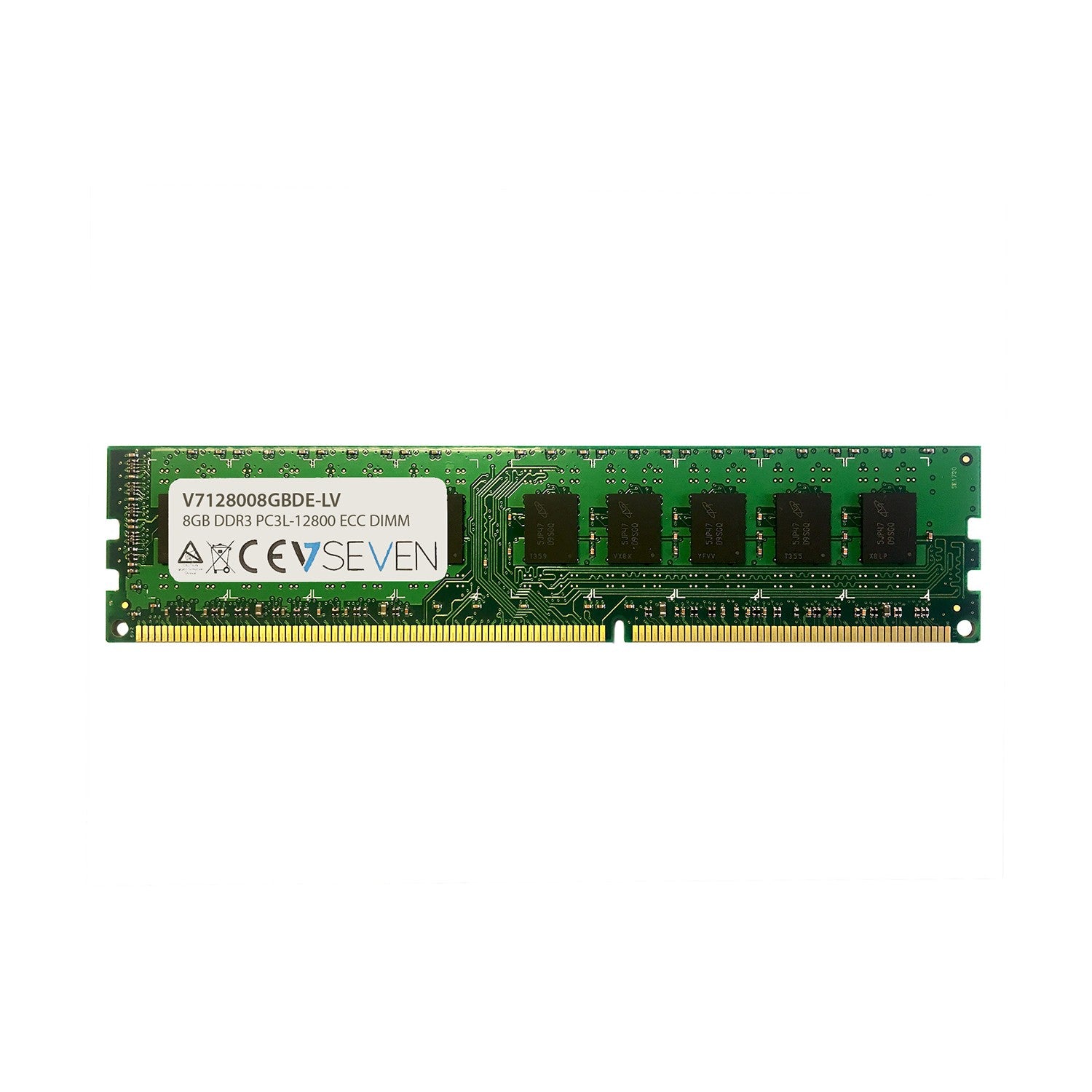 V7 8GB DDR3 PC3L-12800 - 1600MHz ECC DIMM Server Memory Module - V7128008GBDE-LV