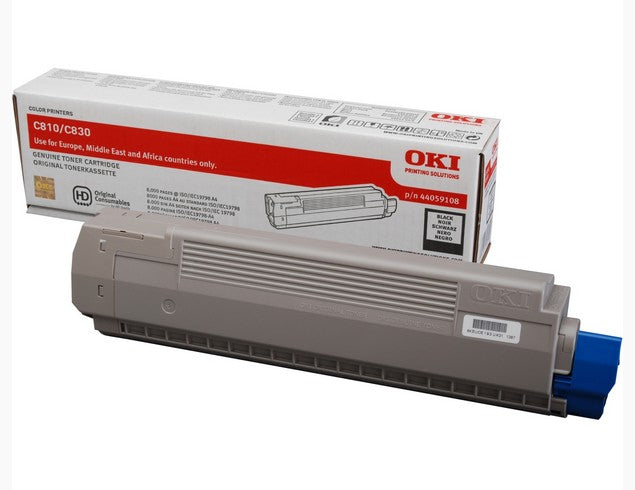 OKI 44059108 Toner black, 8K pages ISO/IEC 19798 for OKI C 800