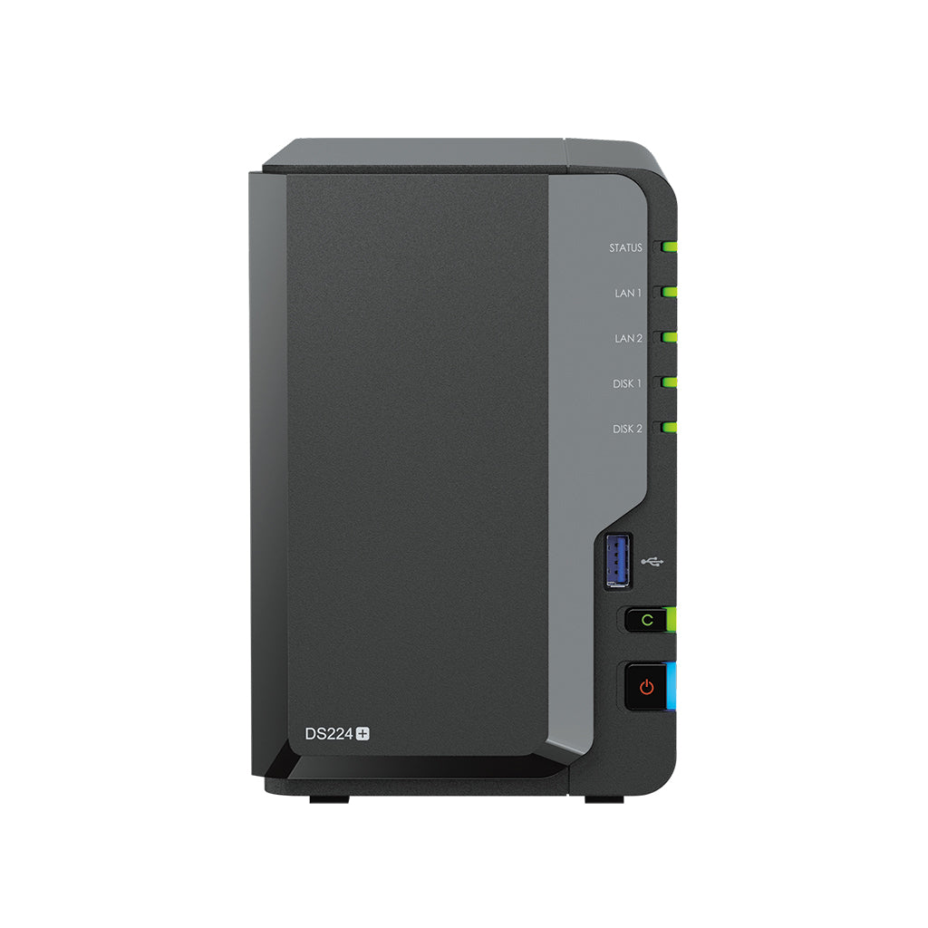 Synology DiskStation DS224+ NAS/storage server Desktop Intel® Celeron® J4125 2 GB DDR4 Black  - Data Storage - Synology