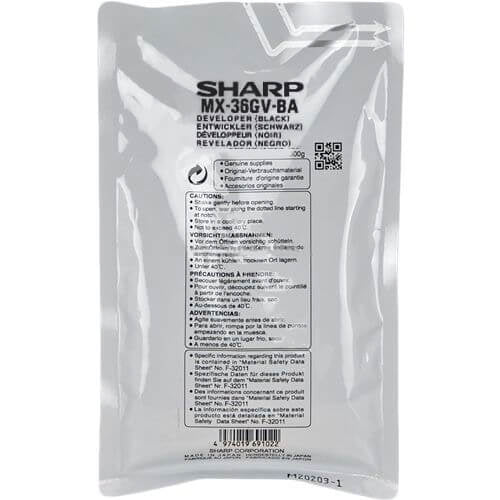 Sharp MX-36GVBA Developer black, 100K pages for Sharp MX 2310  - Printers & Scanners - Sharp