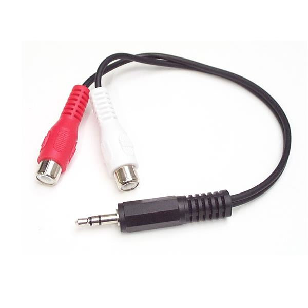 StarTech.com 6in Stereo Audio Cable - 3.5mm Male to 2x RCA Female  - Computer Cables - StarTech.com