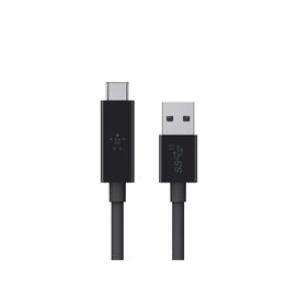 Belkin USB-A - USB-C, 0.9m USB cable USB 3.2 Gen 2 (3.1 Gen 2) USB A USB C Black  - Computer Cables - Belkin