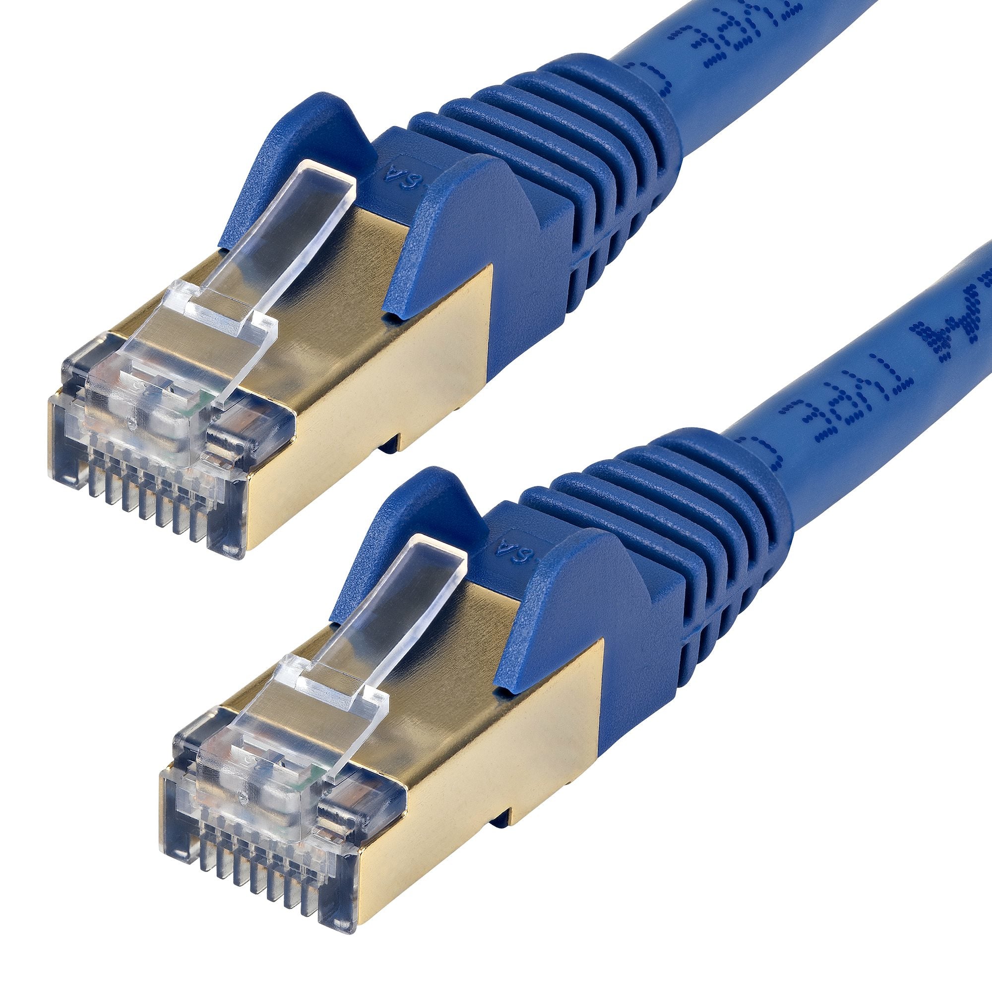 StarTech.com 5m CAT6a Ethernet Cable - 10 Gigabit Shielded Snagless RJ45 100W PoE Patch Cord - 10GbE STP Network Cable w/Strain Relief - Blue Fluke Tested/Wiring is UL Certified/TIA