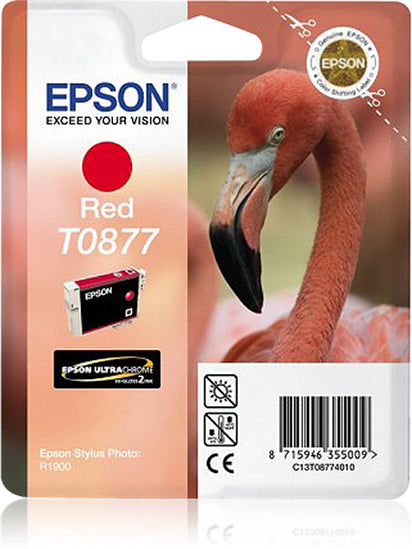 Epson C13T08774010/T0877 Ink cartridge red, 915 pages ISO/IEC 24711 11.4ml for Epson Stylus Photo R 1900