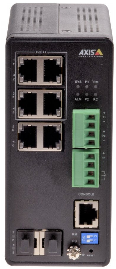 Axis 01633-001 network switch Managed Gigabit Ethernet (10/100/1000) Power over Ethernet (PoE) Black  - Networking - Axis