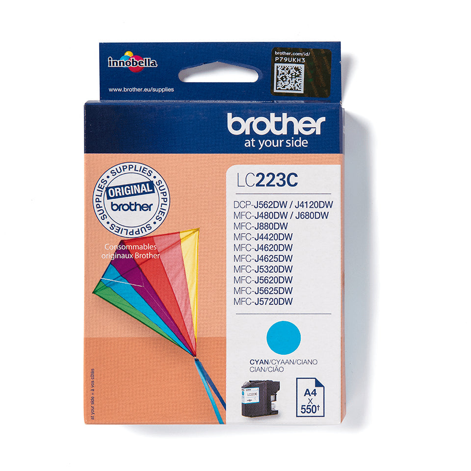Brother LC-223C Ink cartridge cyan, 550 pages ISO/IEC 24711 5.9ml for Brother DCP-J 562/MFC-J 4420/MFC-J 5320